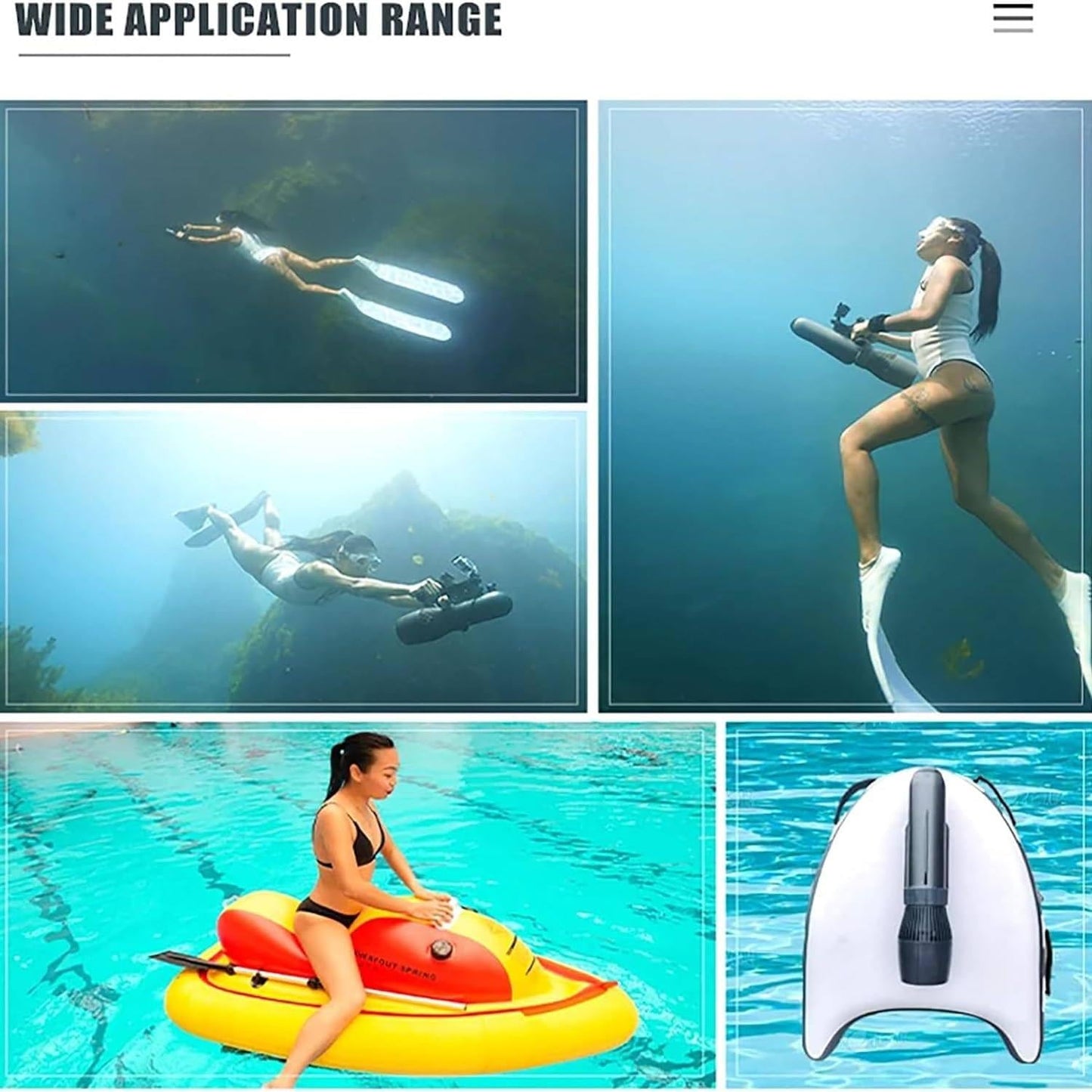 XDLYWUZIQ Unterwasser-Scooter Tauch-Booster