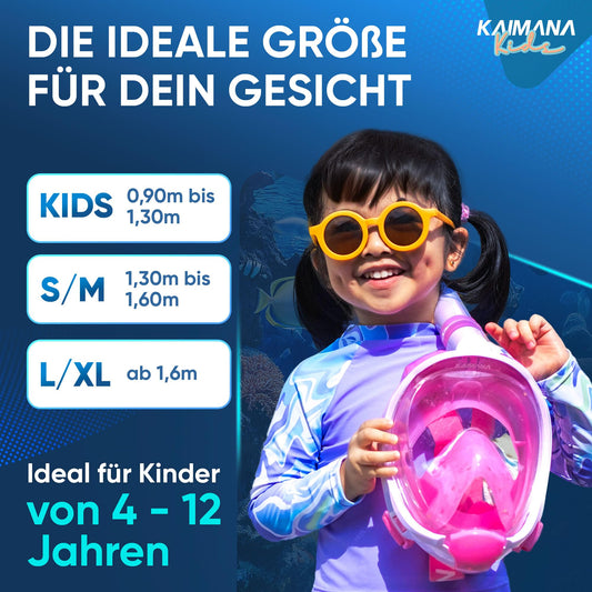 KAIMANA® CO₂-sichere Schnorchelmaske für Kinder