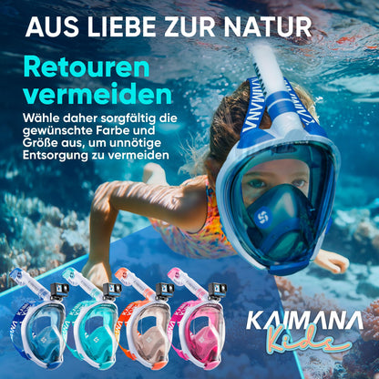 KAIMANA® CO₂-sichere Schnorchelmaske für Kinder